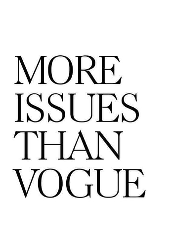 Plagát More Issues Than Vogue