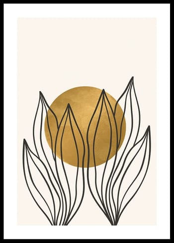 Poster Watercolor Gold No1