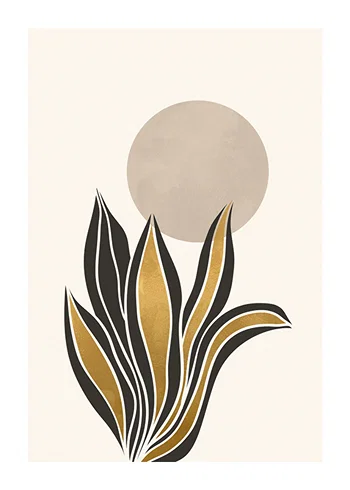 Poster Watercolor Gold No2