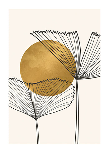 Affiche Watercolor Gold No3