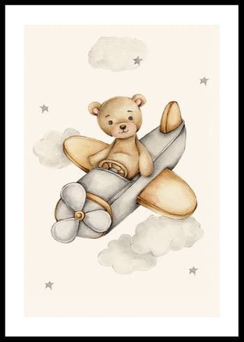Poster Airplane Teddy