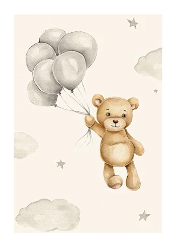 Poster Balloons Teddy