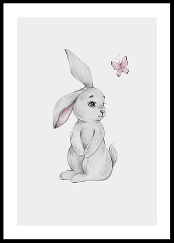 Poster Bunny And Butterfly
