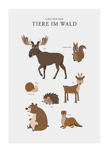 Poster Tiere Im Wald