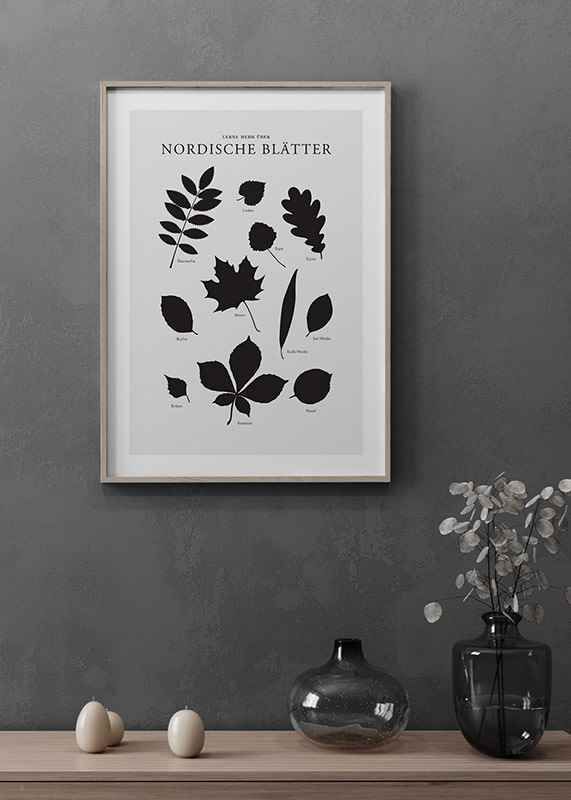 Poster Nordische Blätter crossfade