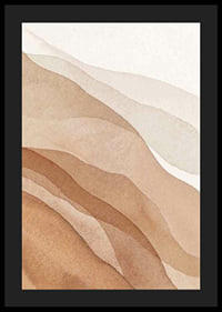Aquarela em camadas abstratas com tons de bege e marrom-4