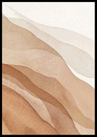 Aquarela em camadas abstratas com tons de bege e marrom-6