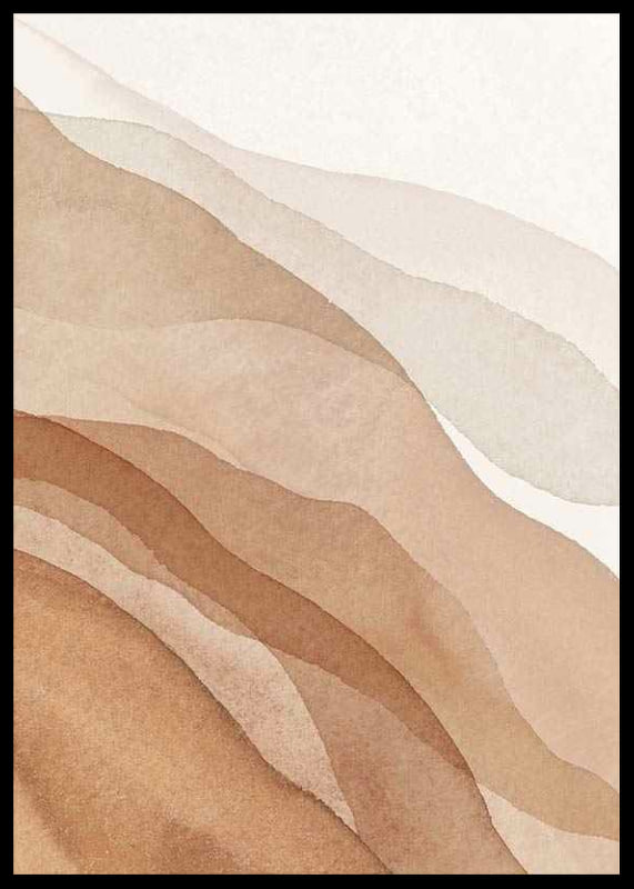 Aquarela em camadas abstratas com tons de bege e marrom-12