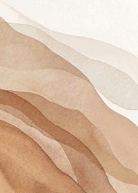 Aquarela em camadas abstratas com tons de bege e marrom-7