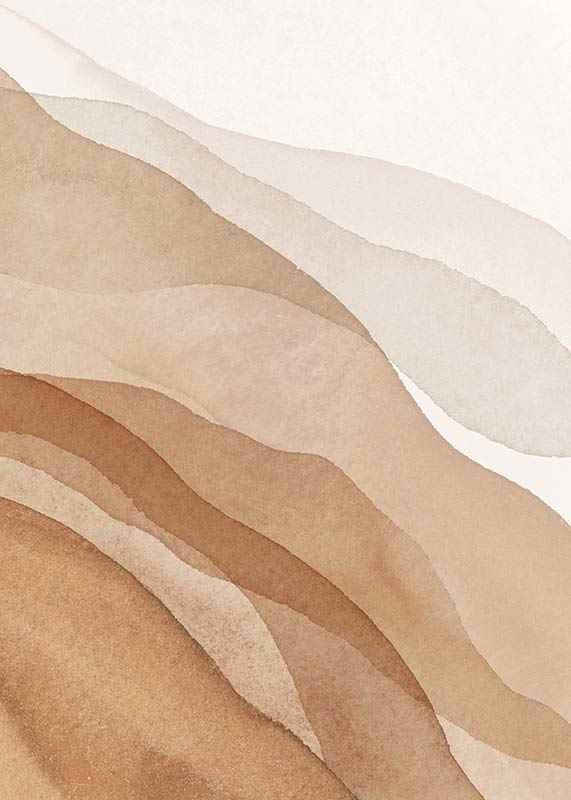 Aquarela em camadas abstratas com tons de bege e marrom-12