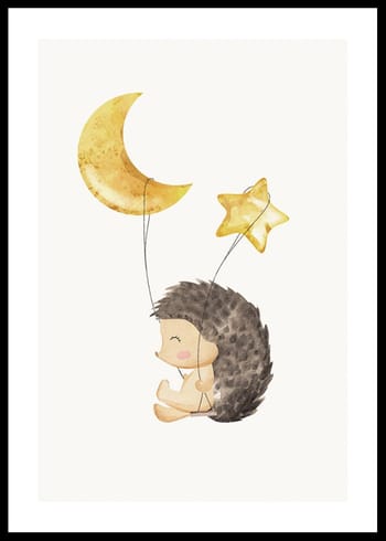 Poster Flying Hedgehog