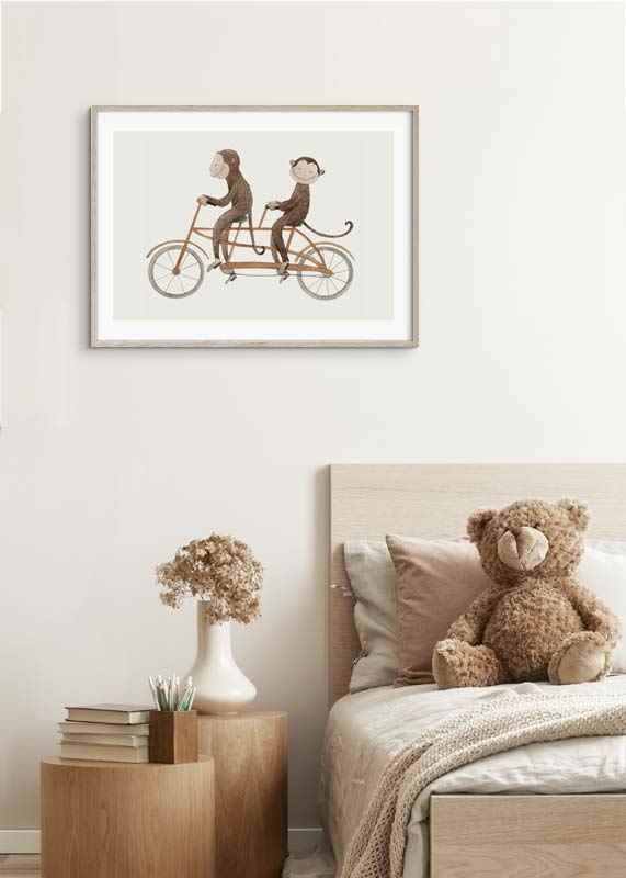 Póster Monkey Bicycle crossfade