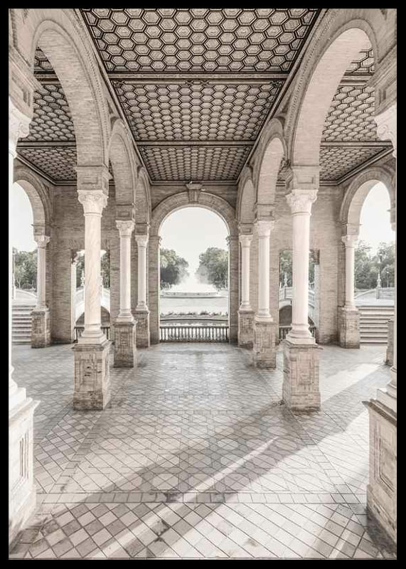 Fotografi av valvbågar och pelare vid Plaza de España, Sevilla-12