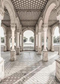 Fotografi av valvbågar och pelare vid Plaza de España, Sevilla-7