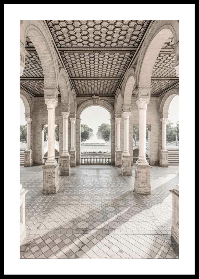 Fotografi av valvbågar och pelare vid Plaza de España, Sevilla-12