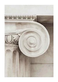 Photograph of classic column capital in light beige tones-1
