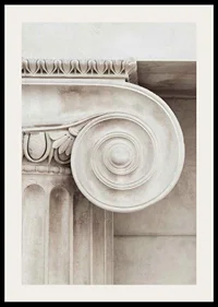 Photograph of classic column capital in light beige tones-2