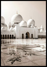 Fotografi av Sheikh Zayed-moskéns vita kupoler och marmor-6