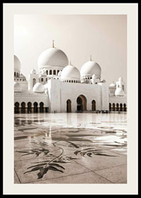 Fotografi av Sheikh Zayed-moskéns vita kupoler och marmor-2