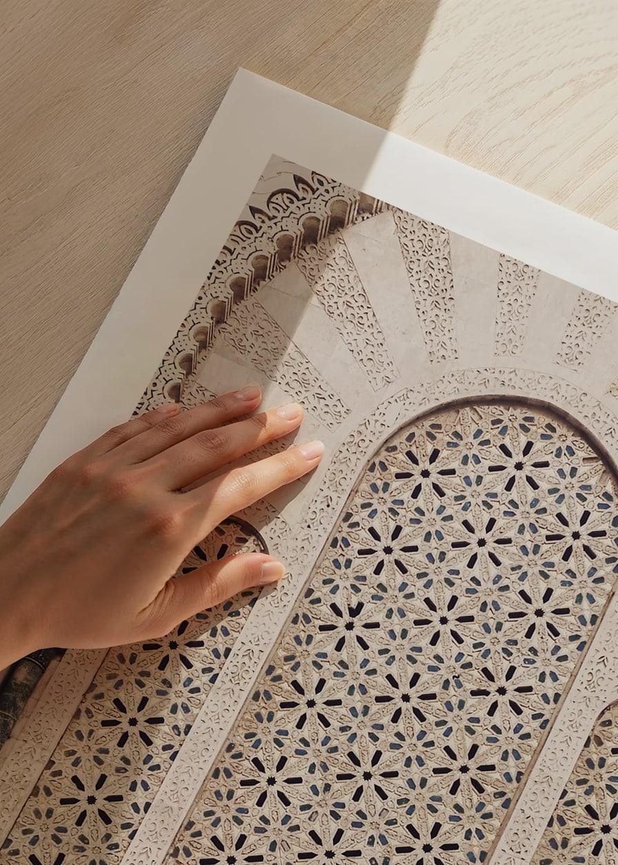 Photograph of decorative Arabic style entrance with patterned doors-12