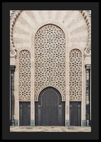 Fotografi av dekorativ inngang i arabisk stil med mønstrede dører-4