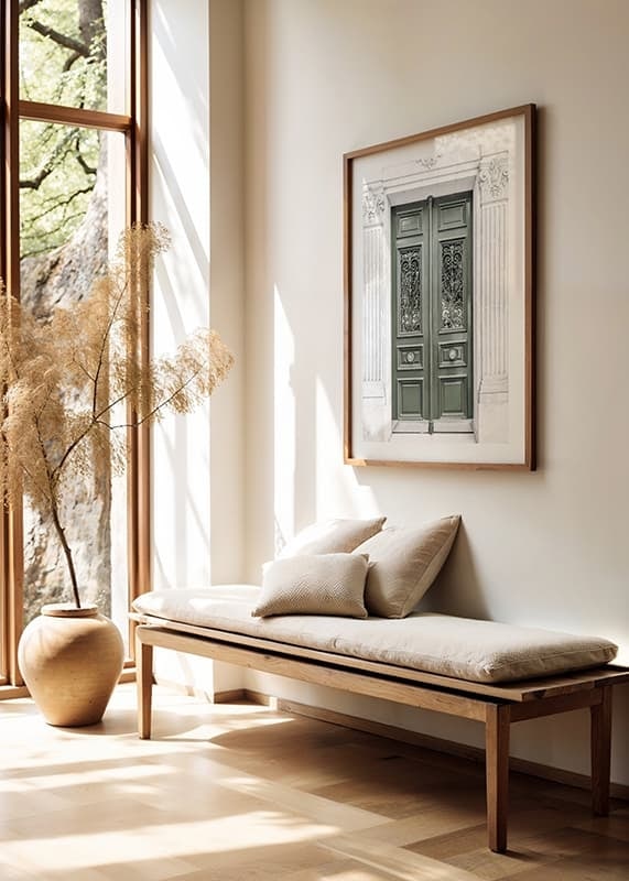 Photograph of green double door with decorative wrought iron-12