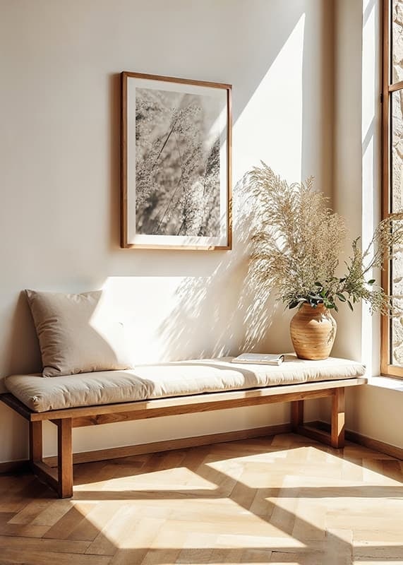 Fotografi av torkat gräs i mjuka beige toner, närbild-12