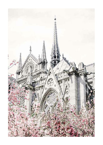 Affiche Church And Flowers