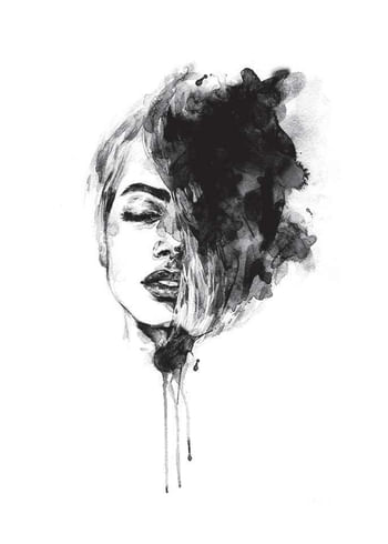 Poster Watercolor Face No2