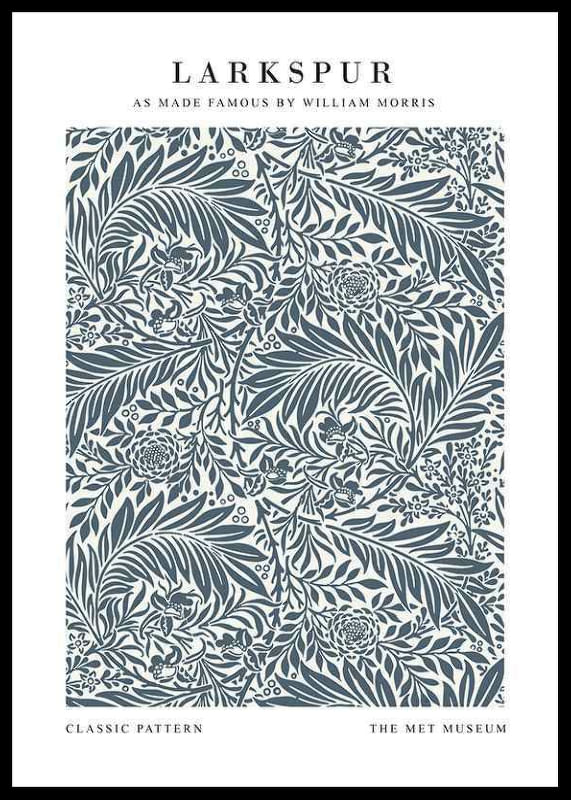 Poster William Morris Larkspur