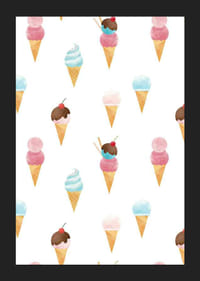 Akvarelová ilustrácia zmrzlín v pastelových farbách na bielom-5