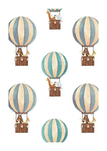 Poster Animals Air Balloons