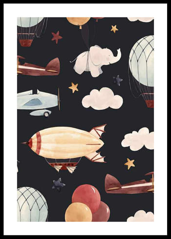 Poster Flying in the air