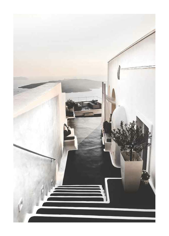 Plagát Santorini Staircase