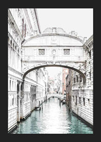Photographic motif of the Ponte dei Sospiri over the canal in Venice-5