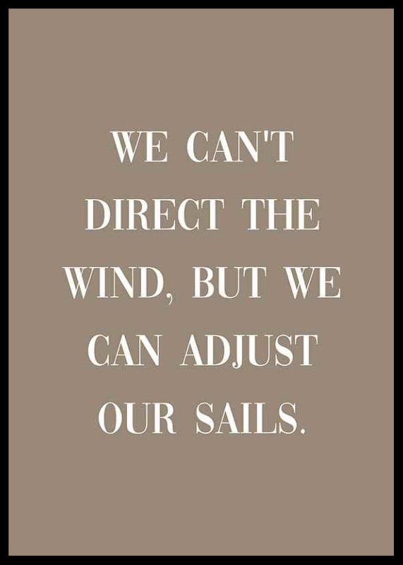 White motivational text quote on brown, solid color background-12