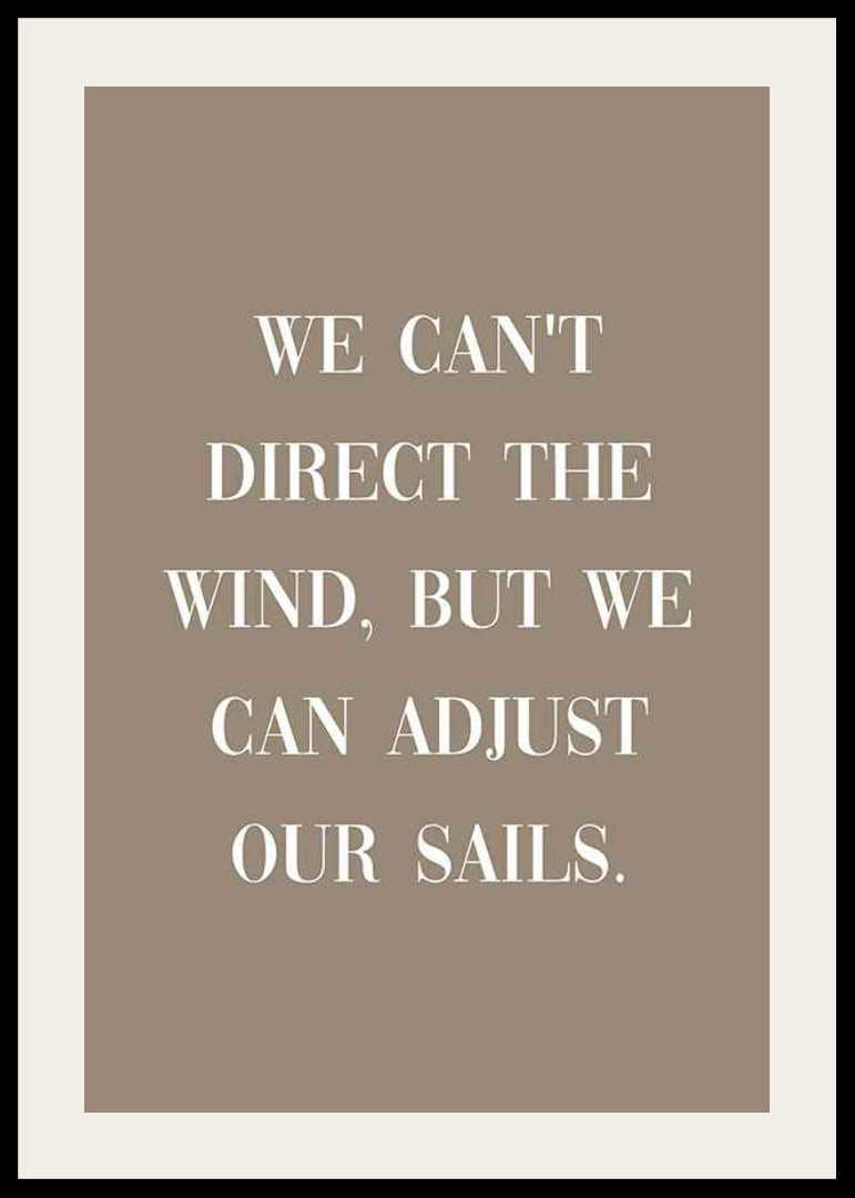 White motivational text quote on brown, solid color background-12