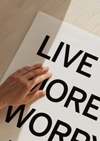 Black text quote in uppercase letters on white background, minimalist style-3