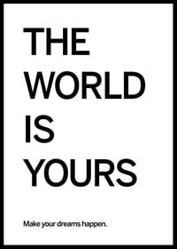 Black motivational text on white background, minimalist style-0