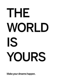 Black motivational text on white background, minimalist style-1