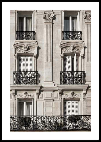 Poster Parisian Building Facade