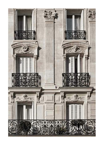 Poster Parisian Building Facade