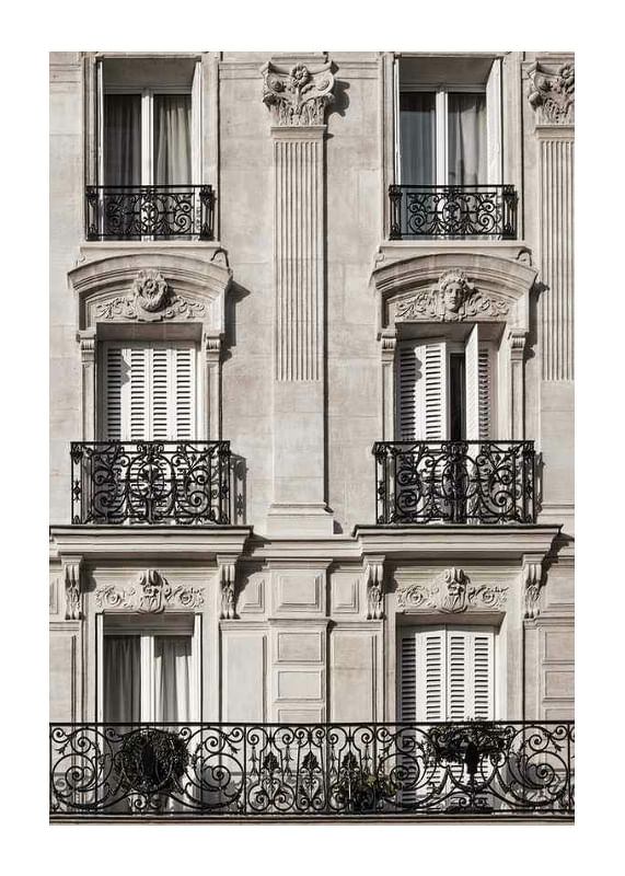 Plagát Parisian Building Facade