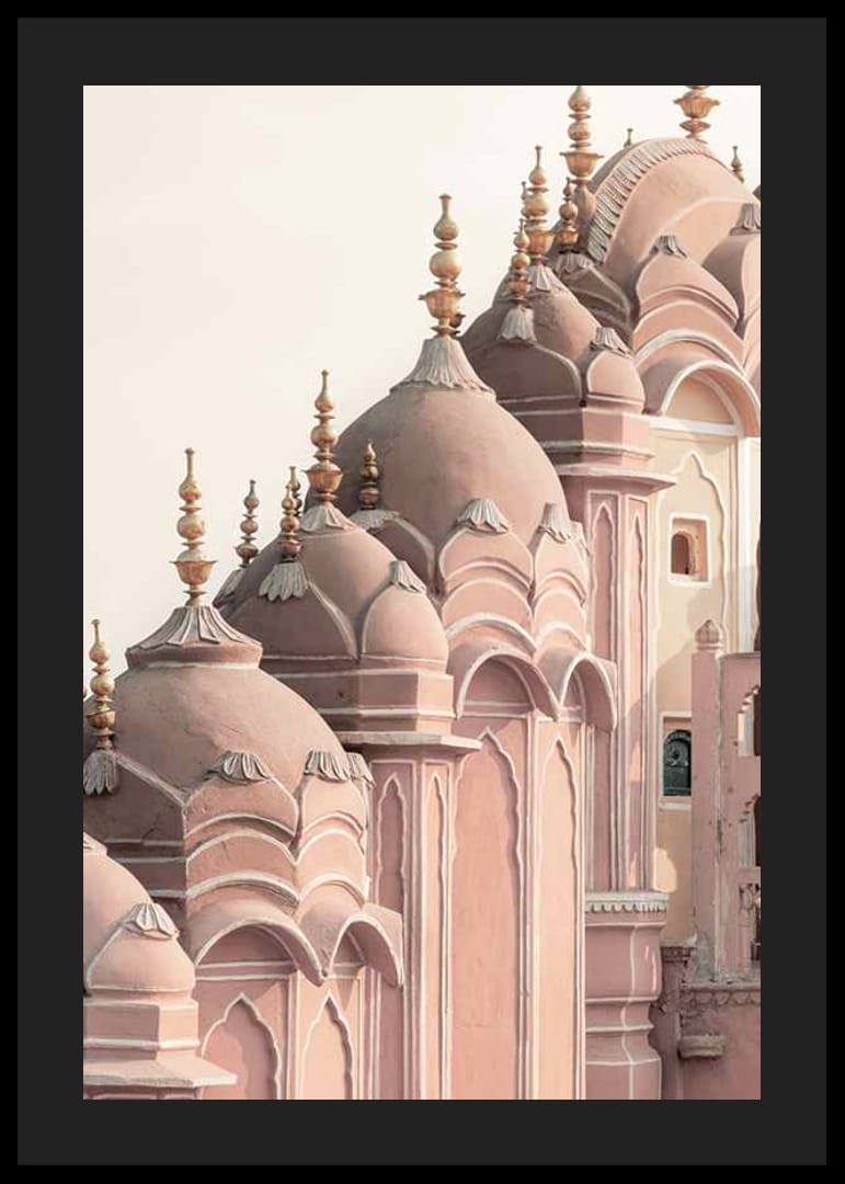 Foto van de roze koepels van Hawa Mahal in Jaipur-12