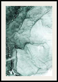 Abstracte vormen in turquoise groene tinten, vloeiende patronen-2