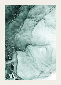 Abstracte vormen in turquoise groene tinten, vloeiende patronen-3