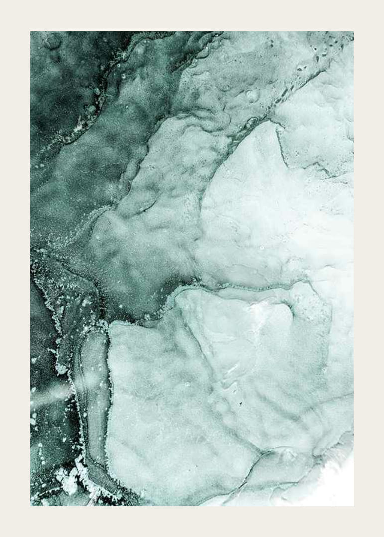 Abstracte vormen in turquoise groene tinten, vloeiende patronen-12