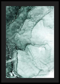 Abstracte vormen in turquoise groene tinten, vloeiende patronen-4