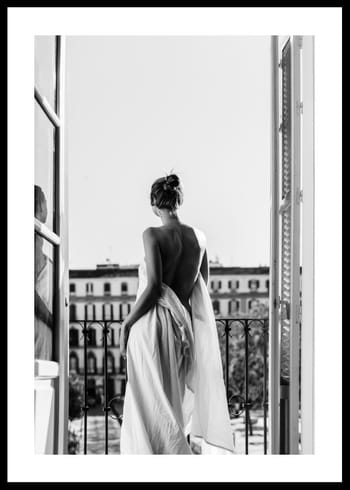 Poster White Dress Open Window