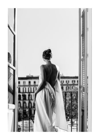 Poster White Dress Open Window